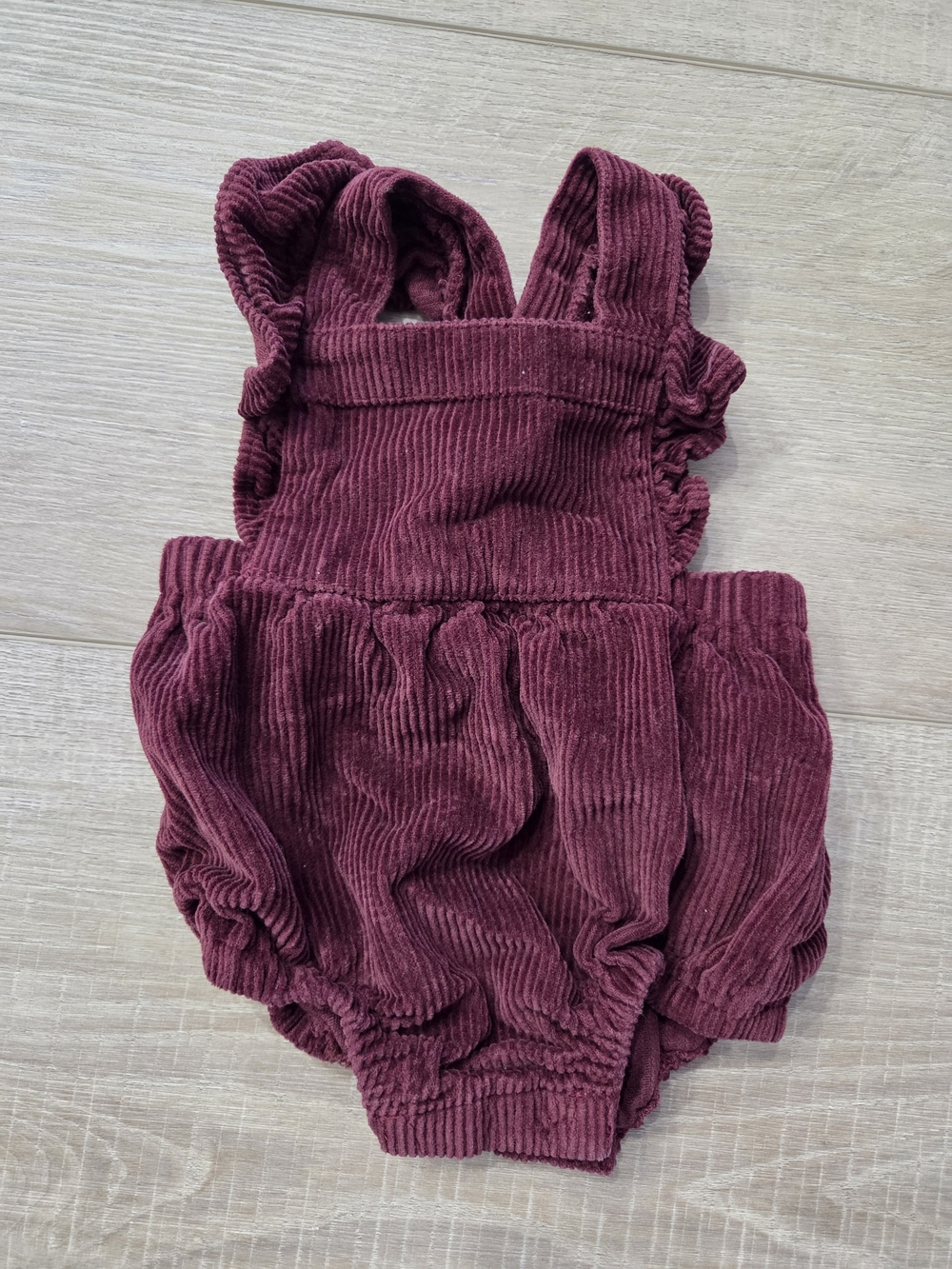 Old Navy Plum Corduroy Ruffle Bubble Romper